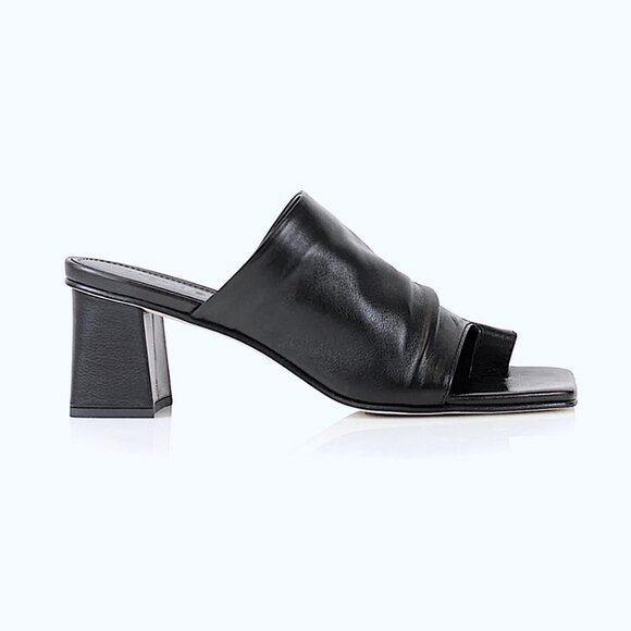 Notabene Copenhagen ‘Ariana II’ Black Square Toe Mule Sandal - Picture 3 of 11